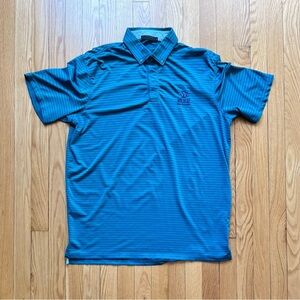 Greyson Short Men’s Short Sleeve Performance Golf Polo Shirt Large Teal Blue